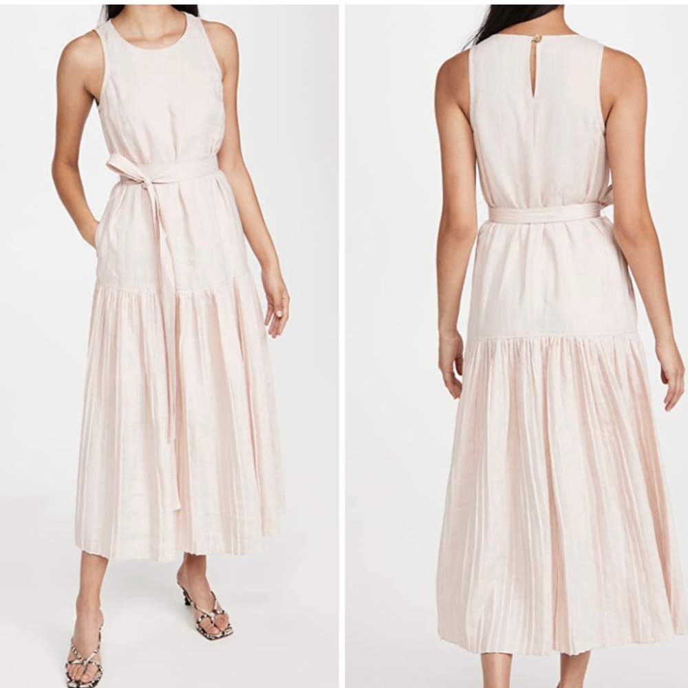 Rebecca Taylor Belted Linen Dress